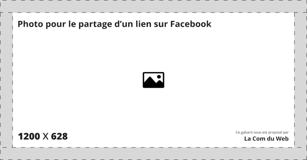 dimension photo pour le partage d’un lien facebook