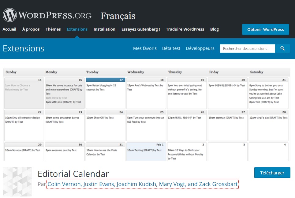 Editorial Calendar, un plugin WordPress