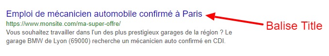 balise title offre d'emploi