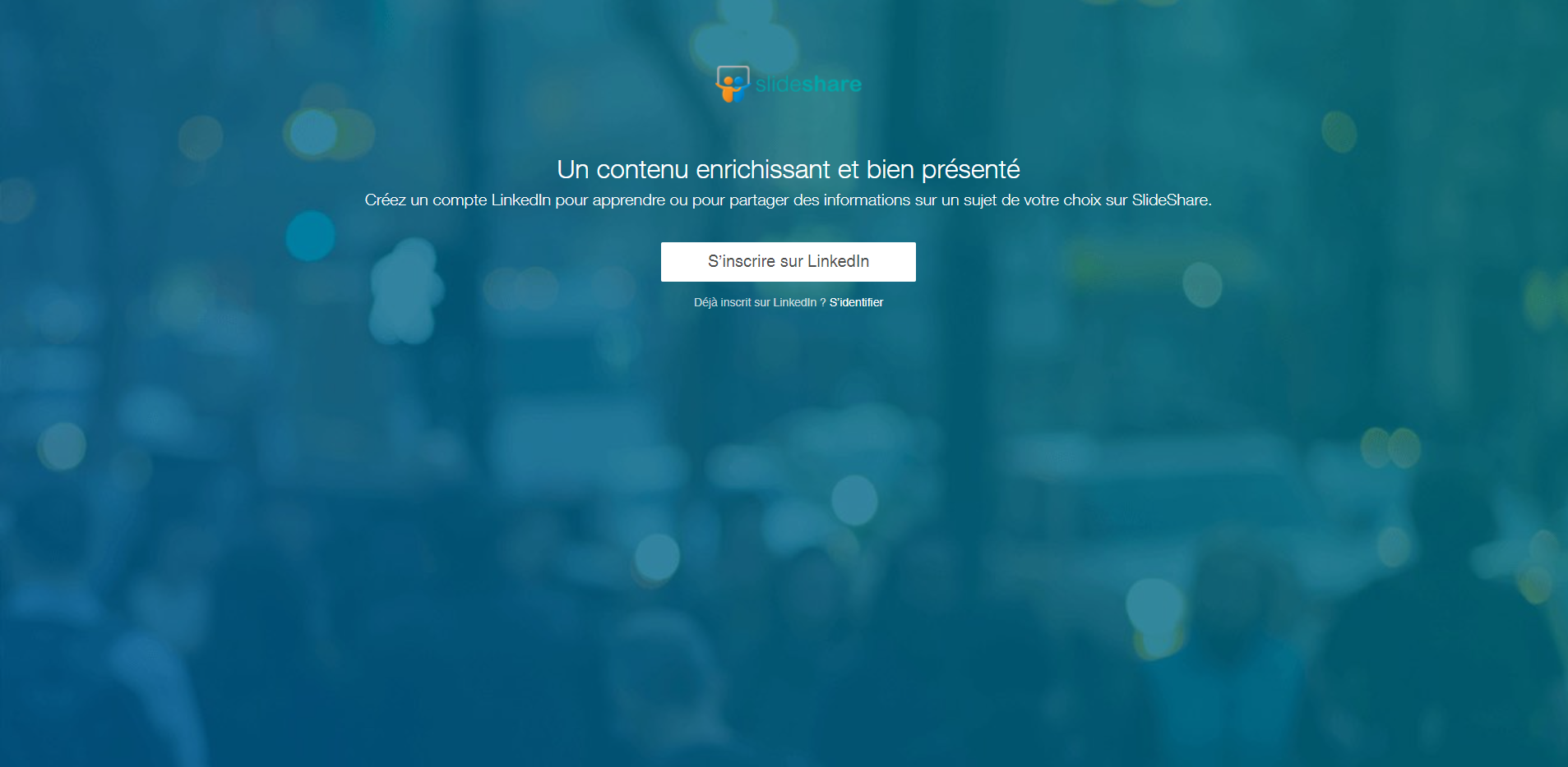 inscription connexion slideshare