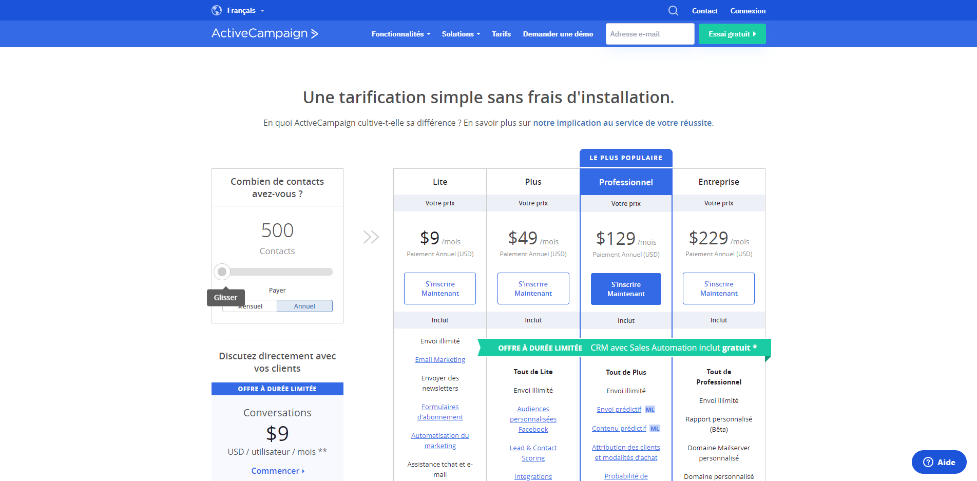 outil email marketing activ campaign