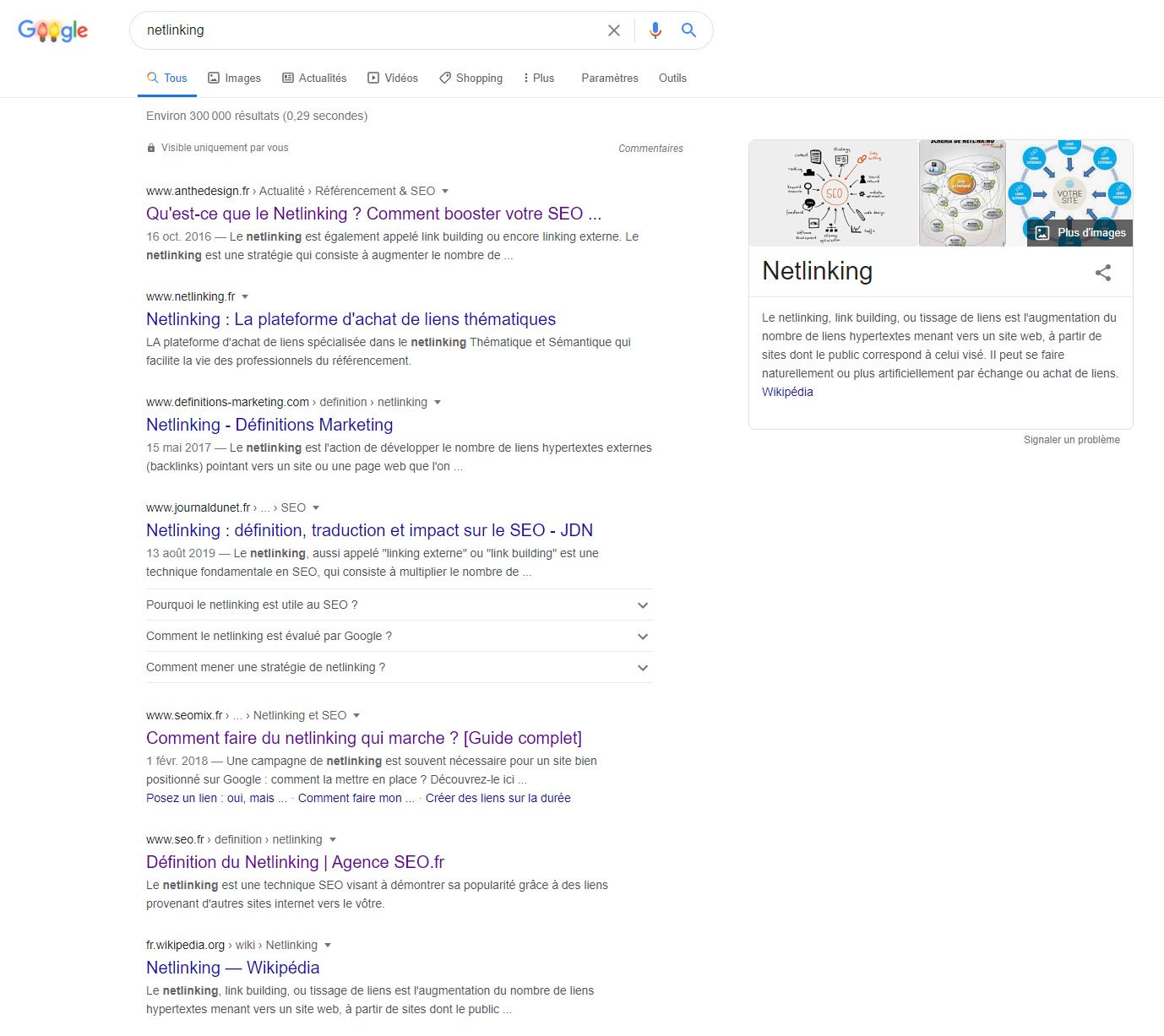 résultat de recherche netlinking