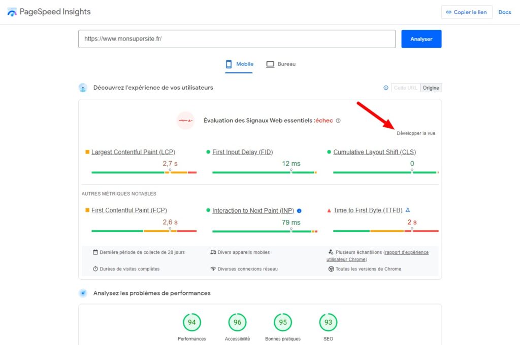 vue PageSpeed Insights